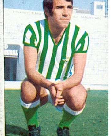Liga 76-77. Sabaté (Real Betis). Ediciones Este. 📸: Toni Izaro.