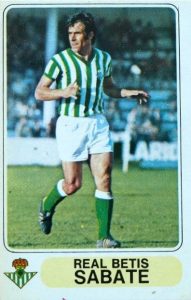 Liga 77-78. Sabaté (Real Betis). Editorial Pacosa. 📸: Juan Ruiz.