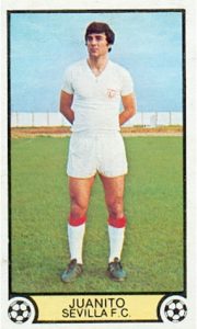 Liga 79-80. Juanito (Sevilla F.C.). Ediciones Este. 📸: Toni Izaro.