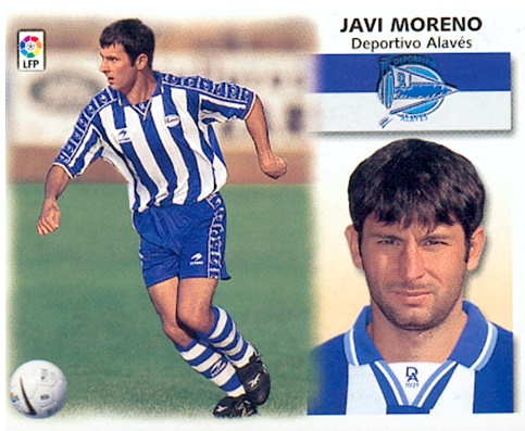 Liga 99-00. Javi Moreno (Deportivo Alavés). Ediciones Este. 📸: Toni Izaro.