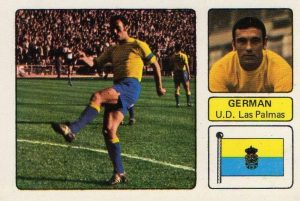 Liga 73-74. Germán (U. D. Las Palmas). Editorial Fher. 📸: Juan Álvarez.