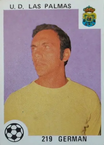 Liga 78-79. Germán (U. D. Las Palmas). Editorial Maga. 📸: Arturo Ruiz.
