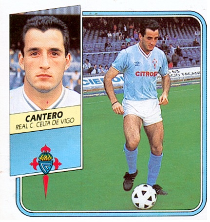 Liga 89-90. Cantero (Celta de Vigo). Ediciones Este. 📸: Toni Izaro.