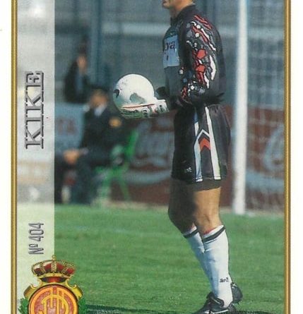 Las fichas de la Liga 97-98. Nº 404. Kike (R.C.D. Mallorca). Editorial Mundicromo.