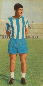 Liga 69-70. Vallejo (C. D. Málaga). Editorial Ruiz Romero. 📸: Juan Moreno Pérez.