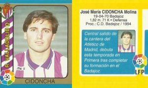 1995. Cidoncha (Real Valladolid). Editorial Mundicromo Sport. 📸: Juan Moreno Caballero.
