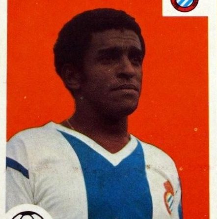 Liga 78-79. Jeremias (R.C.D. Español). Editorial Maga. 📸: Juan Ramírez Blanco.