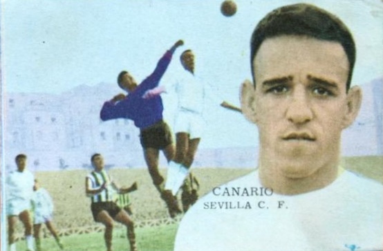 Liga 1962-63. Canario (Sevilla F. C.). Editorial Fher. 📸: Felipe Anaya Rodríguez.
