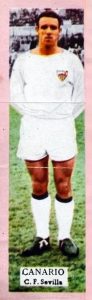 Liga 1963-64. Canário (Sevilla F. C.). Ediciones Triunfo. 📸: Felipe Anaya Rodríguez.