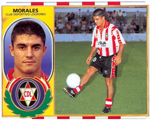 Liga 96-97. Morales (CD Logroñés). Ediciones Este. Fotografía Toni Izaro.