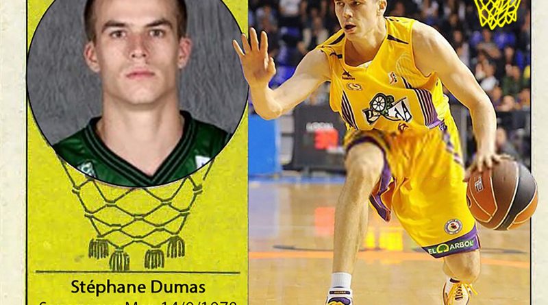 Stephane Dumas (C. B. Valladolid). 📸: Cromo-Montaje del Grupo de Facebook Don basket.