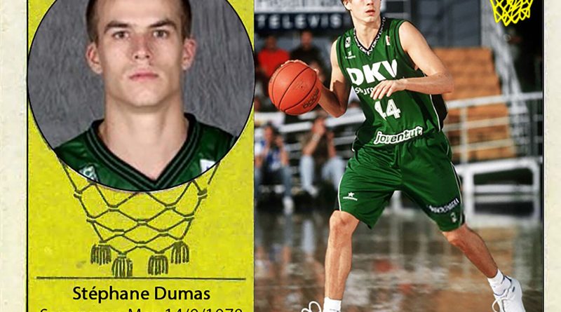Stephane Dumas (Joventut de Badalona) 📸: Cromo-Montaje del Grupo de Facebook Don basket.