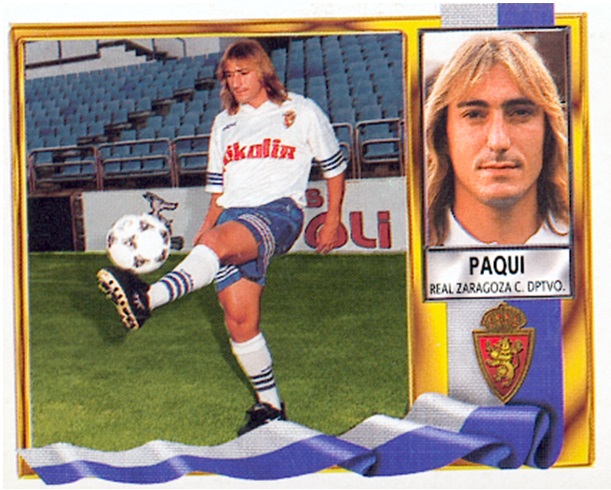 Liga 95-96. Paqui (Real Zaragoza). Fichaje Nº 25. Ediciones Este. 📸: Toni Izaro.