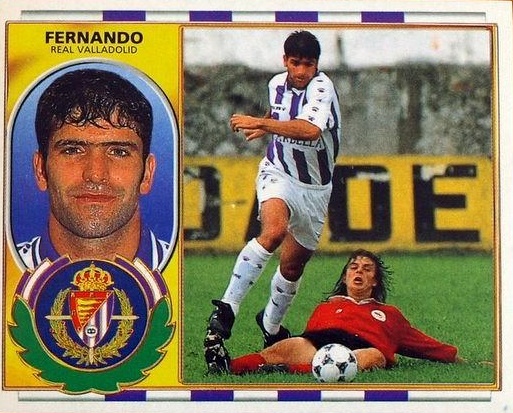 Liga 96-97. Fernando (Real Valladolid). Ediciones Este. 📸: Carlos Moreno Blas.