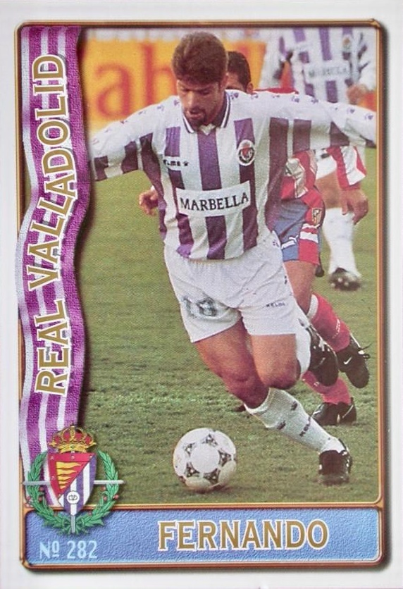 Liga 96-97. Fernando (Real Valladolid). Editorial 📸: Manuel Gómez Palencia.