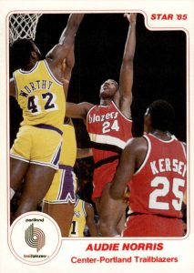 1984-1985. Audie Norris (Portland Trail Blazers). Star 85. 📸: Raúl Sanabria.