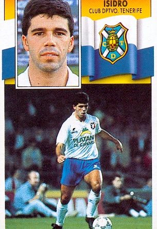 Liga 90-91. Isidro (C. D. Tenerife). Ediciones Este. 📸: Toni Izaro.
