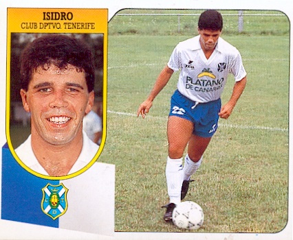 Liga 91-92. Isidro (C. D. Tenerife). Ediciones Este. 📸: Toni Izaro.