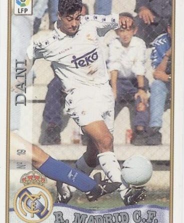 Las fichas de la Liga 97-98. N.º 19. Dani (Real Madrid C. F.). Editorial Mundicromo.