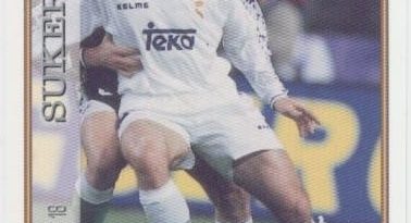Las fichas de la Liga 97-98. N.º 18. Suker (Real Madrid C. F.). Editorial Mundicromo.