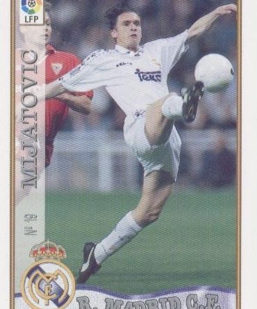 Las fichas de la Liga 97-98. N.º 19. Mijatovic (Real Madrid C. F.). Editorial Mundicromo.