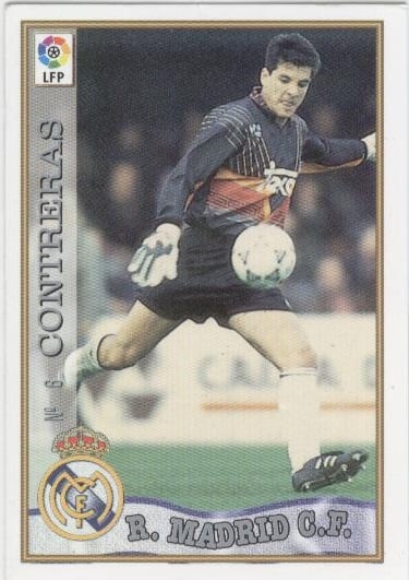 Las fichas de la Liga 97-98. N.º 6. Contreras (Real Madrid C.F.). Editorial Mundicromo.