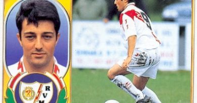 Liga 96-97. Edu (Rayo Vallecano). Ediciones Este. 📸: Toni Izaro.