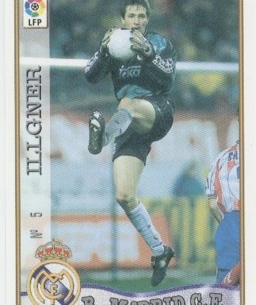 Las fichas de la Liga 97-98. N.º 5. Illgner (Real Madrid C. F.). Editorial Mundicromo.