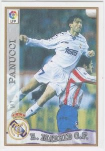 Las fichas de la Liga 97-98. N.º 7. Panucci (Real Madrid C. F.). Editorial Mundicromo.