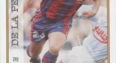 Las fichas de la Liga 97-98. N.º 36. De la Peña (F. C. Barcelona). Editorial Mundicromo.