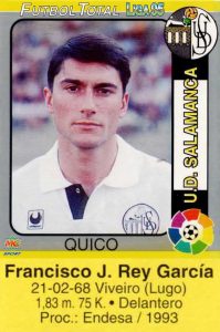 1995 Fútbol Total. N.º 288. Quico (U. D. Salamanca). Editorial Mundicromo.