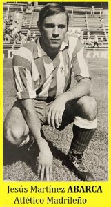 Abarca (Atlético Madrileño). 📸: Cromo-Montaje de Miguel Jorge Plaza Blanco.