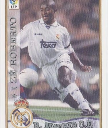 Las fichas de la Liga 97-98. N.º 10. Zé Roberto (Real Madrid C. F.). Editorial Mundicromo.