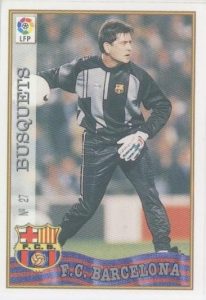 Las fichas de la Liga 97-98. N.º 27. Busquets (F. C. Barcelona). Editorial Mundicromo.