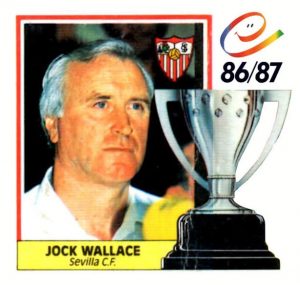 Liga 86-87. Jock Wallace (Sevilla F. C.). Ediciones Este.