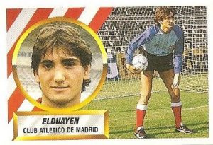 Liga 88-89. Elduayen (Atlético de Madrid). Ediciones Este.