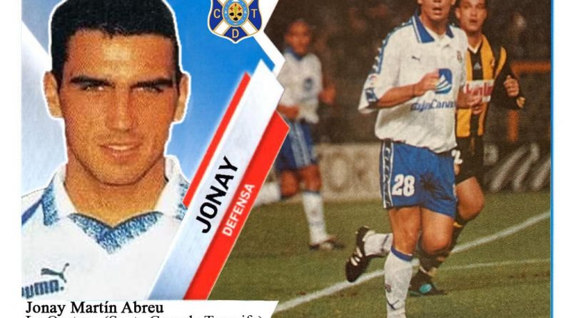 Jonay (C. D. Tenerife). 📸: Cromo-Montaje del Grupo de Facebook Nuestros álbumes de cromos.