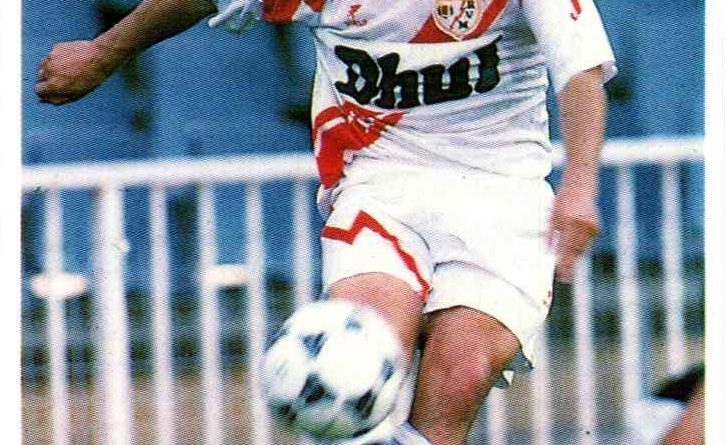 Las fichas de la Liga 95-96. Nº 377. Onésimo (Rayo Vallecano). Editorial Mundicromo.