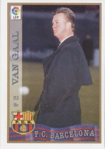 Las fichas de la Liga 97-98. N.º 25. Louis van Gaal (F.C. Barcelona). Editorial Mundicromo.