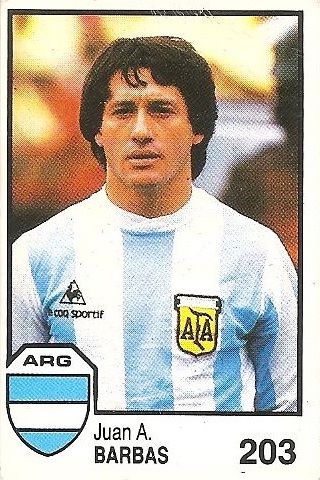 México 86. Barbas (Argentina) Cromos Barna.