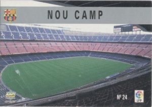 Las fichas de la Liga 97-98. N.º 24. Estadio Nou Camp (F. C. Barcelona). Editorial Mundicromo.