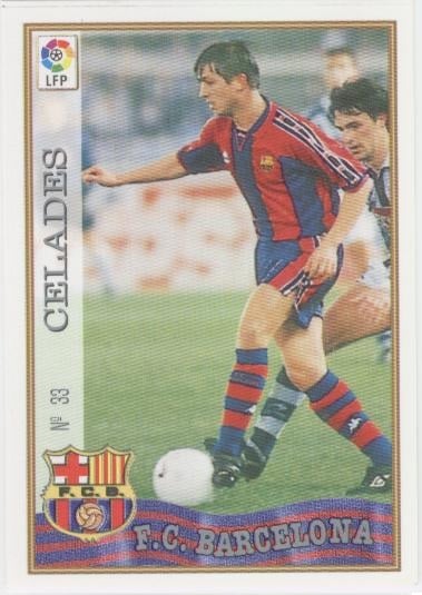 Las fichas de la Liga 97-98. N.º 33. Celades (F. C. Barcelona).