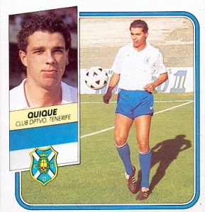 Liga 89-90. Quique Medina (C. D. Tenerife). Ediciones Este. 📸: Toni Izaro.