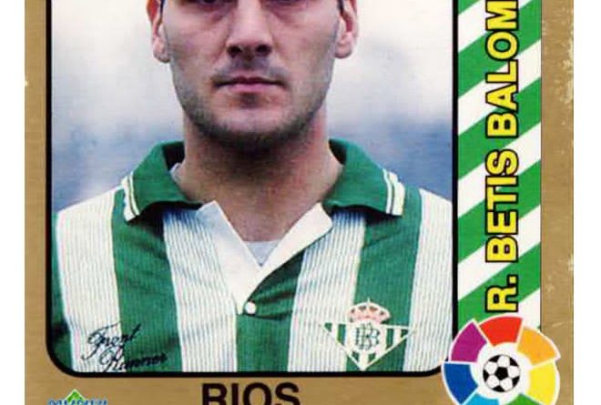 1995 Fútbol Total. N.º 168. Ríos (Real Betis). Editorial Mundicromo.