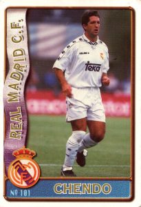 Las fichas de la Liga 96-97. Nº 101. Chendo (Real Madrid). Editorial Mundicromo.