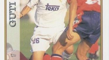 Las fichas de la Liga 97-98. N.º 17. Guti (Real Madrid C. F.). Editorial Mundicromo.