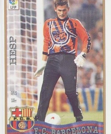 Las fichas de la Liga 97-98. N.º 26. Hesp (F. C. Barcelona). Editorial Mundicromo.