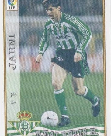 Las fichas de la Liga 97-98. Nº 79. Jarni (Real Betis). Editorial Mundicromo.
