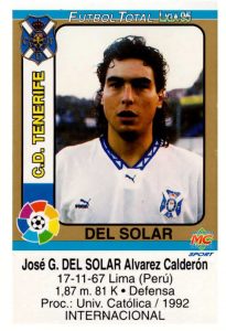 1995 Fútbol Total. Nº 87. Del Solar (C.D. Tenerife). Editorial Mundicromo.