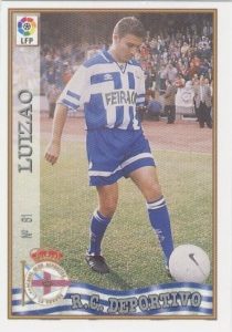 Las fichas de la Liga 97-98. Nº 61. Luizao (R.C. Deportivo de La Coruña). Editorial Mundicromo.